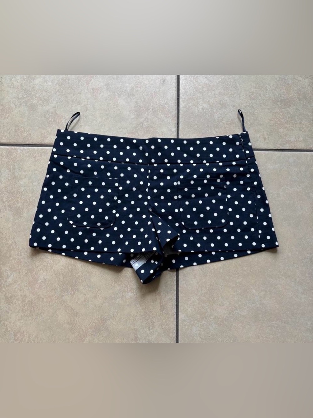 Zara Blue and White Polka Dot Shorts
